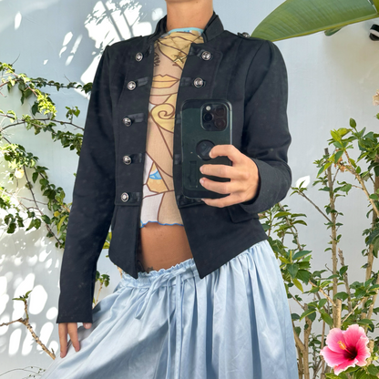 Vintage soft cotton military style jacket