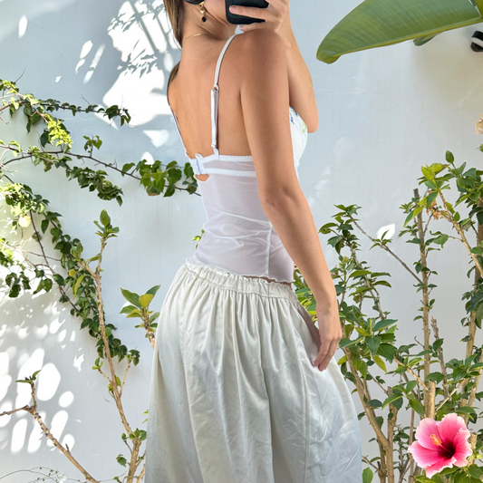 Fairy semi sheer corset cami