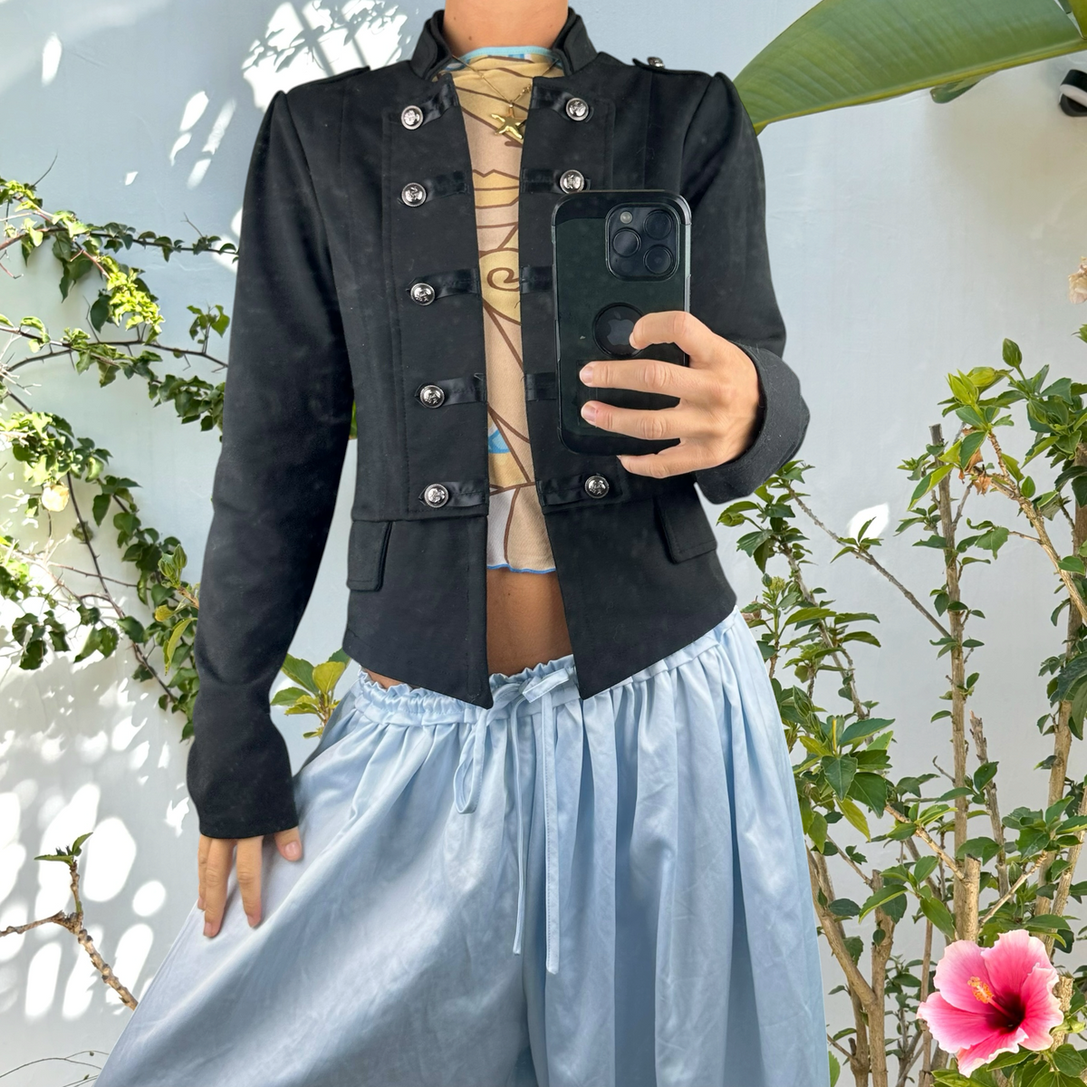 Vintage soft cotton military style jacket