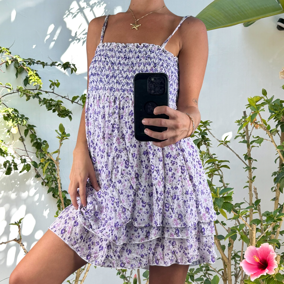 Floral Y2K soft beach dress