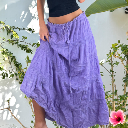 Vintage soft purple maxi skirt