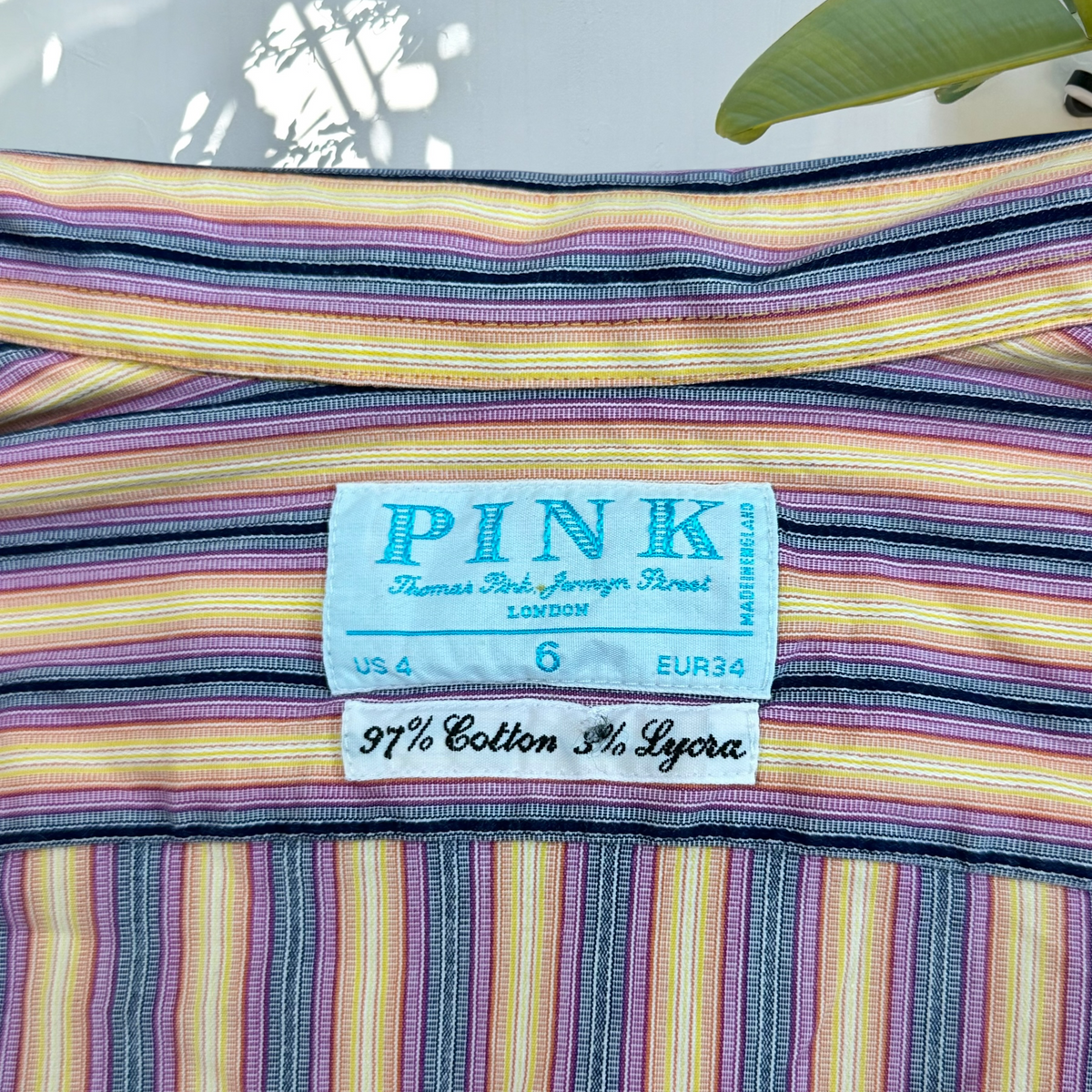 Soft vintage slimming striped shirt