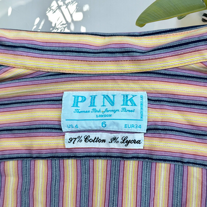 Soft vintage slimming striped shirt