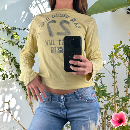 Y2K long sleeve graphic baby tee