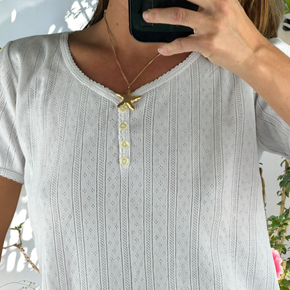 Super soft coquette cotton 90’s baby tee