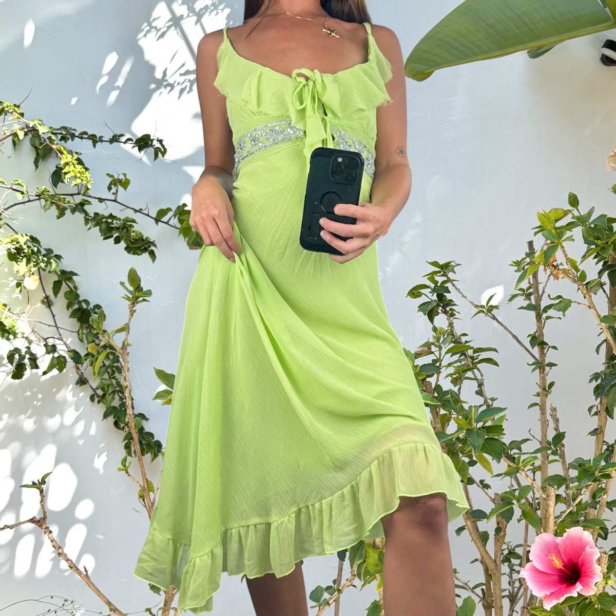 Vintage sequin detailing fairy maxi dress