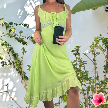 Vintage sequin detailing fairy maxi dress