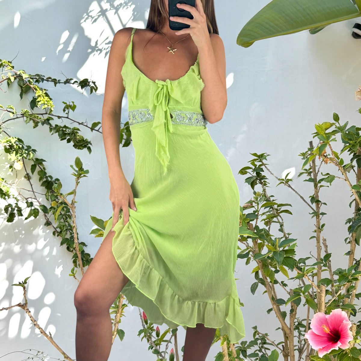 Vintage sequin detailing fairy maxi dress