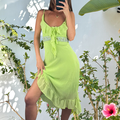 Vintage sequin detailing fairy maxi dress